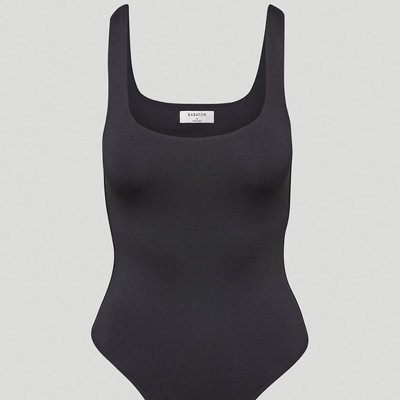 Aritzia Tops - Aritzia Babaton Contour Tank Rib Bodysuit Black Size Medium